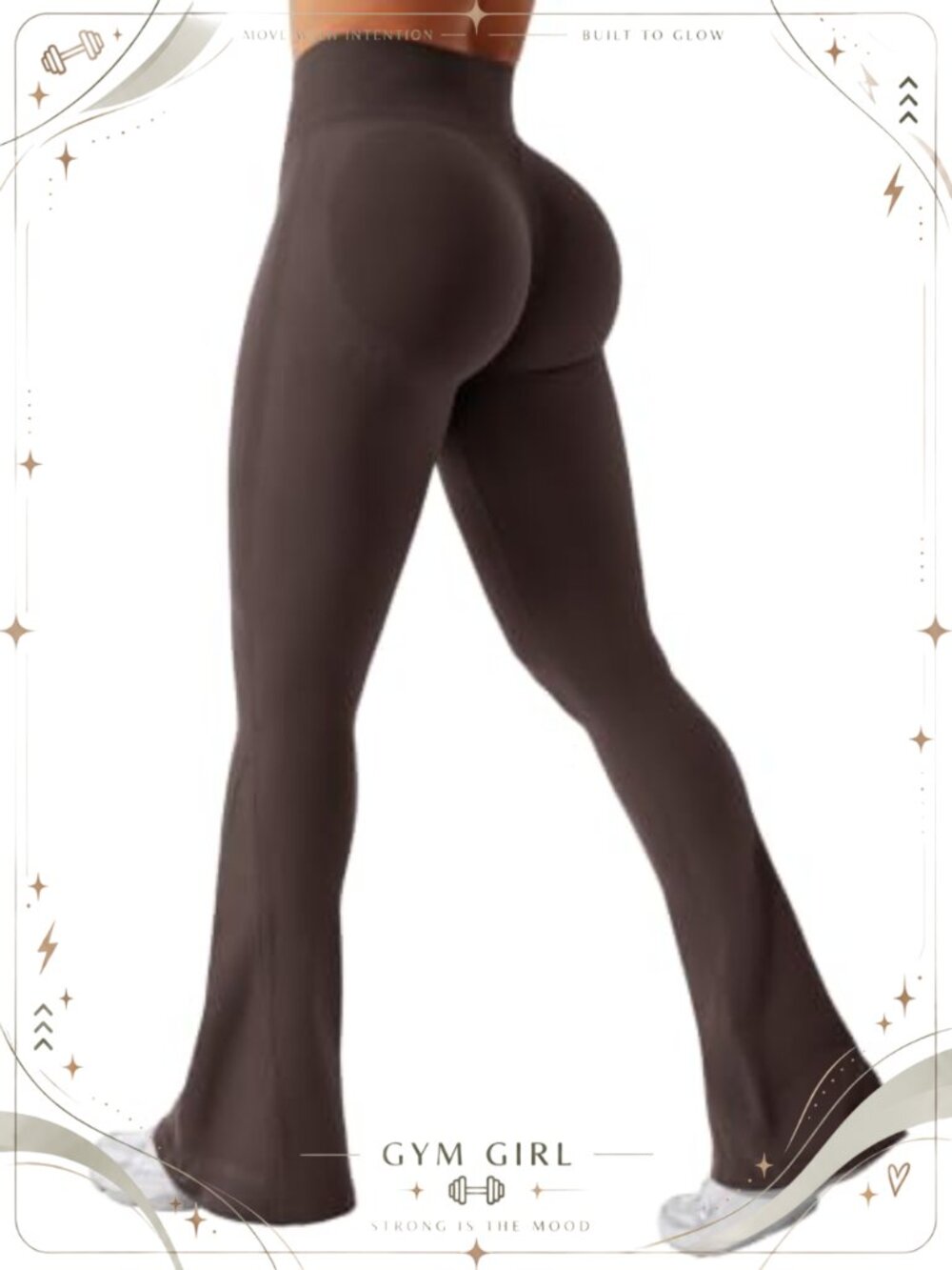 Mini Flare Leggings Seamless Booty Lifting High Waisted Yoga Pants